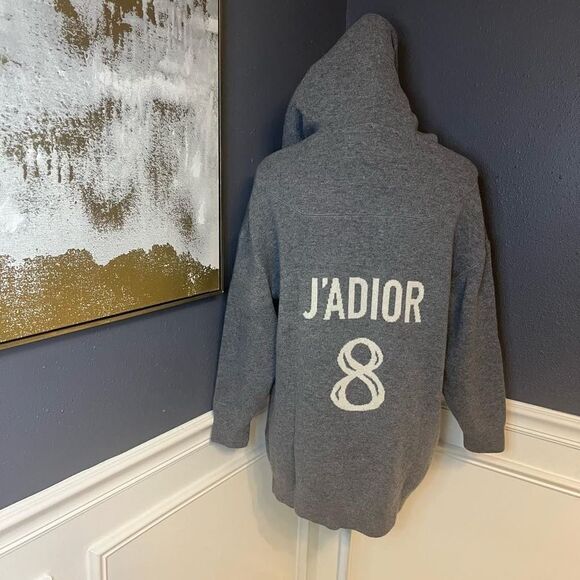 Christian Dior J'ADIOR 8' Hooded Cashmere Sweater with Rear Signature - Picture 10 of 13